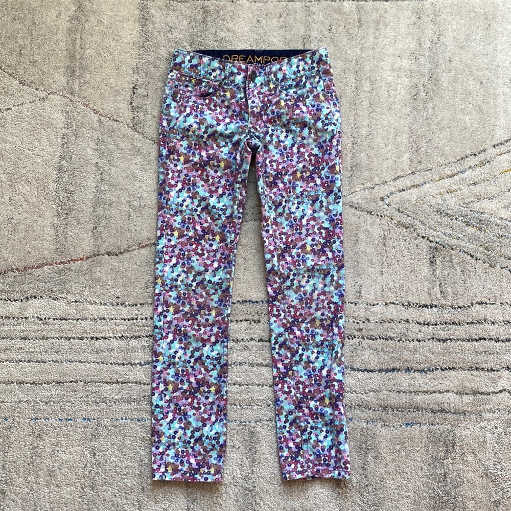Cynthia Rowley colored jeans with sequin print
